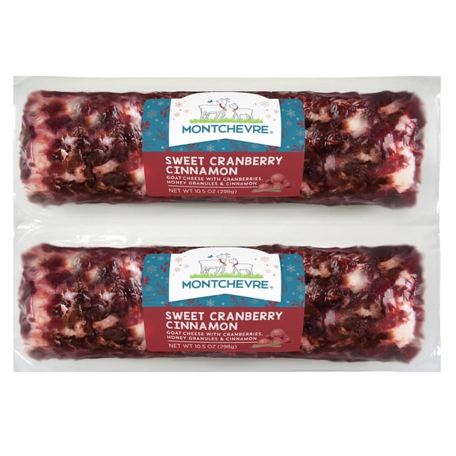 Montchevre Sweet Cranberry Cinnamon Goat Cheese, 10.5 oz, 2 Pack