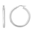 thumbnail image 2 of High Polish Hoop Earrings in 14K Gold, 2 of 6