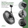 thumbnail image 8 of Hunter 23" Easy Install Dual-Mount LED Garage Fan with 6 Speed High Velocity Motor, 8 of 21