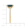 thumbnail image 5 of Oval Cut London Gemstone & 0.19 CT.T.W. Diamond Ring in 14K Gold, 5 of 7