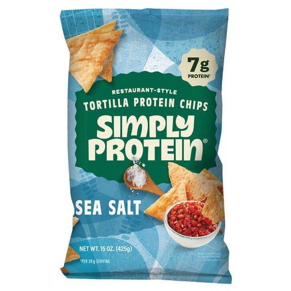 Simply Protein Restaurant-Style Sea Salt Tortilla Protein Chips, 15 oz.