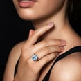 thumbnail image 2 of Emerald Cut Gemstone Ring in Sterling Silver, 2 of 6