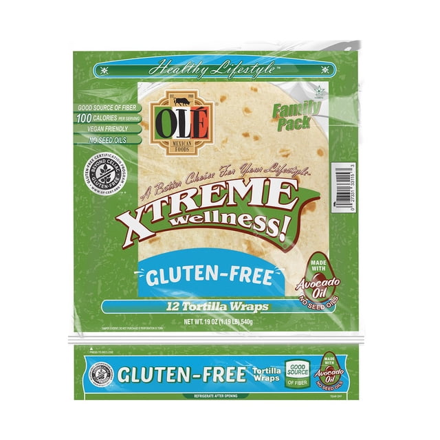 Ole Xtreme Wellness! Gluten Free 8" Tortilla Wraps, 12 ct.