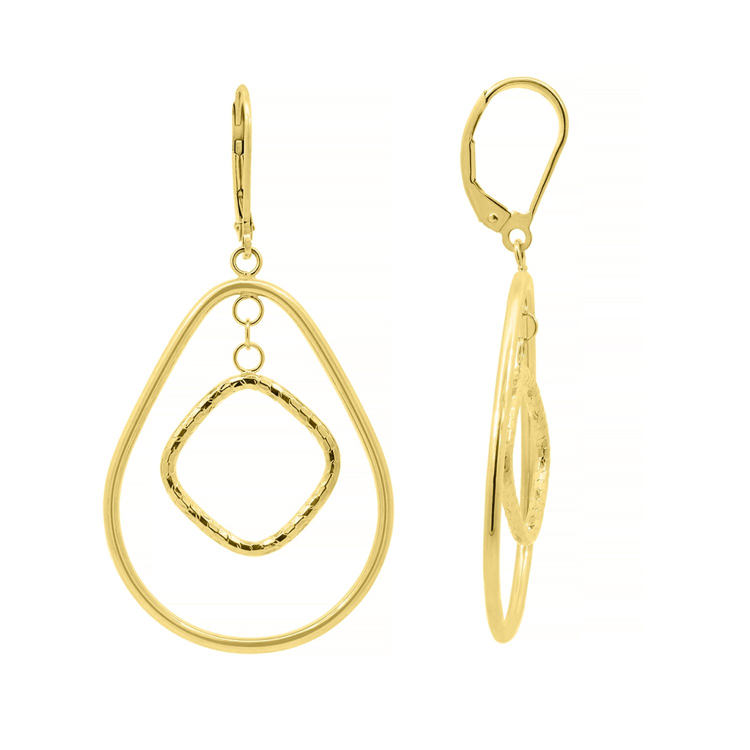Teardrop Dangle Earrings in 14K Italian Gold - Samsclub.com