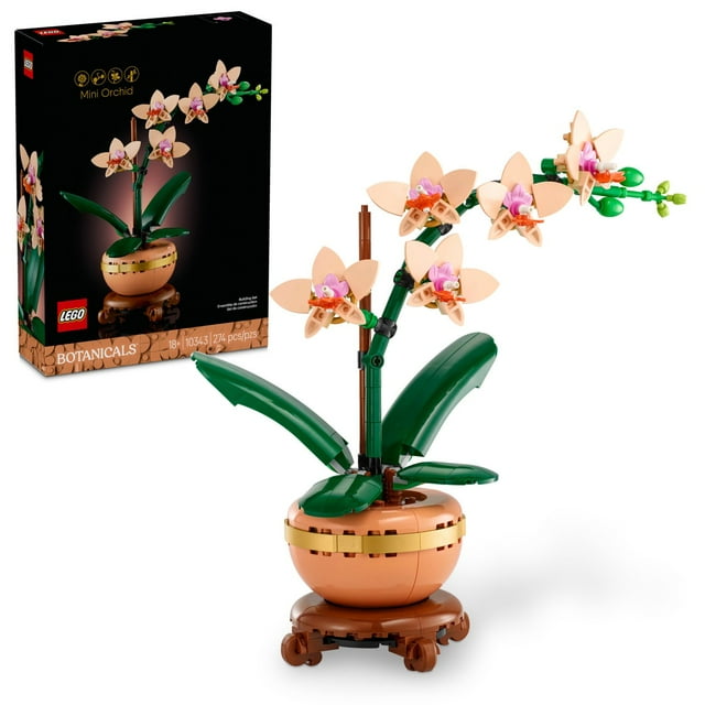LEGO Botanicals Mini Orchid Building Set for Adults, 274 pc.
