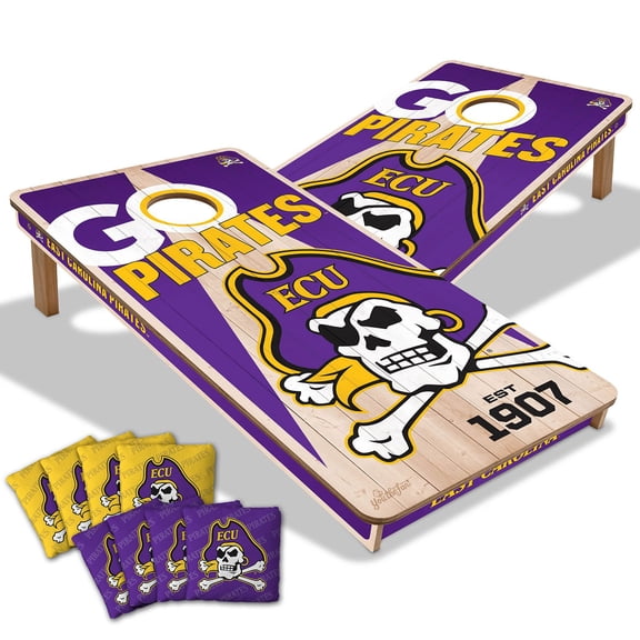 YouTheFan East Carolina Pirates 2'x4' Cornhole Board Set