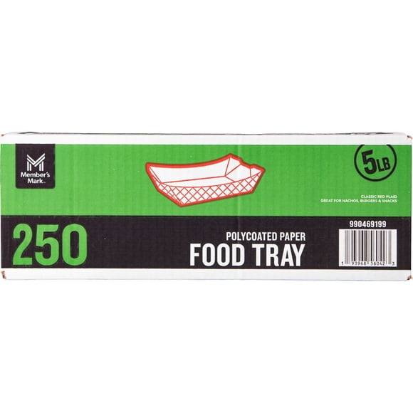 Member's Mark Heavy Duty Paper Food Trays, 5lbs., 250ct.