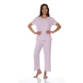 thumbnail image 3 of Flora Nikrooz 2 Piece Short Sleeve Capri PJ Set, 3 of 8