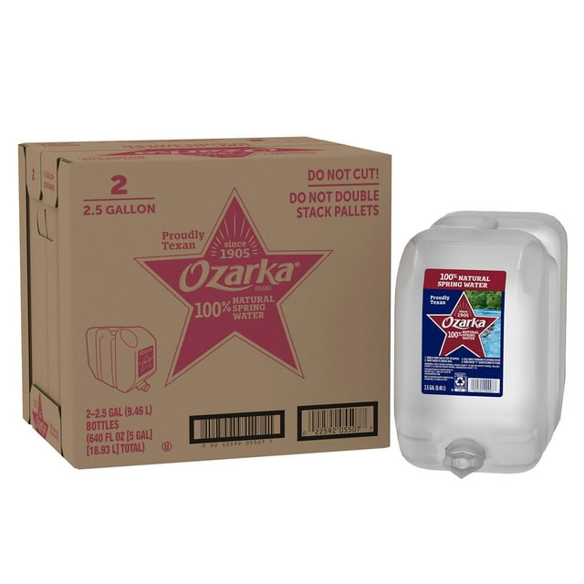 Ozarka 100% Natural Spring Water, 2.5 gal., 2 pk.