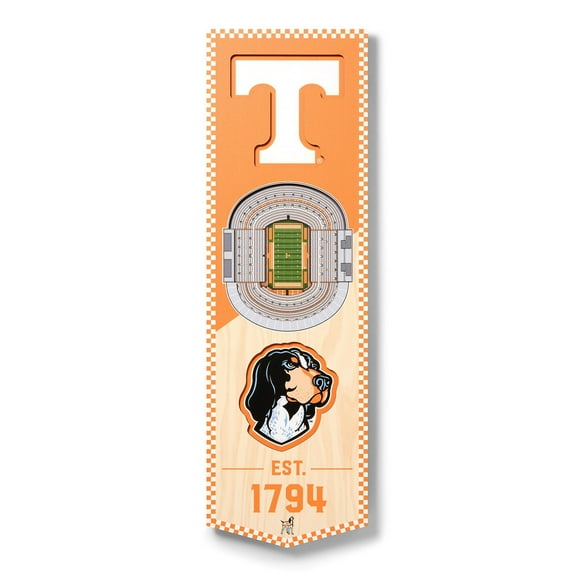 YouTheFan Tennessee Volunteers 6"x19" 3D Stadium View Banner