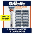 thumbnail image 1 of Gillette SkinGuard Power Men's Razor Handle + 13 Cartridges, 1 of 11
