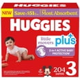 thumbnail image 2 of Huggies Little Movers Plus Baby Diapers, Size 3-7, 2 of 10