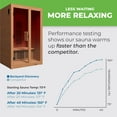 thumbnail image 3 of Backyard Discovery 2-Person Cedar Wood Indoor Infrared Sauna with Red Light Therapy & Chromotherapy, 3 of 13