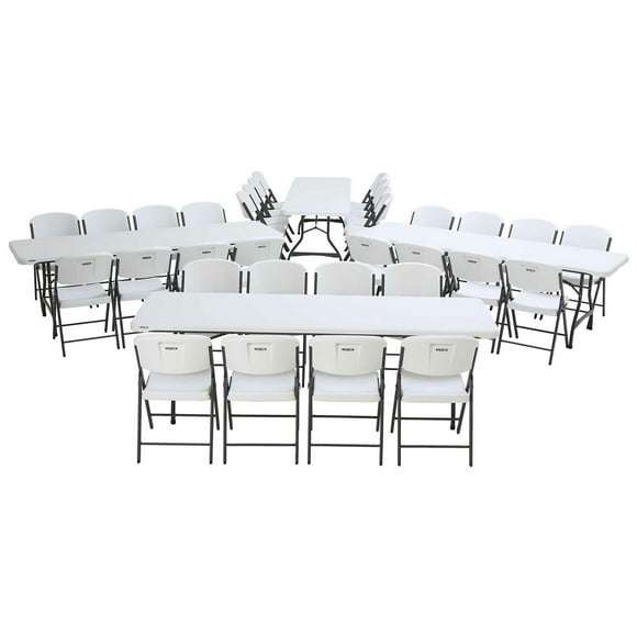 Lifetime 8' Tables and Chairs Combo (32 Count)