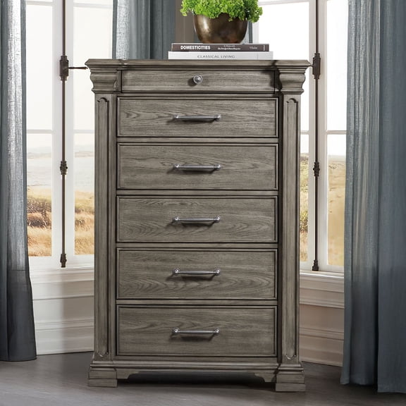 Society Den Paterson 6-Drawer or 7-Drawer Chest in Grey