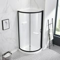 thumbnail image 8 of Breeze 34” x 34” x 77” Corner Shower Kit with Clear Glass, Walls, Base and Hardware, 8 of 21