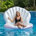 thumbnail image 3 of PoolCandy Giant Oyster Shell Lounge with Glitter Pearl Beach Ball, 3 of 11