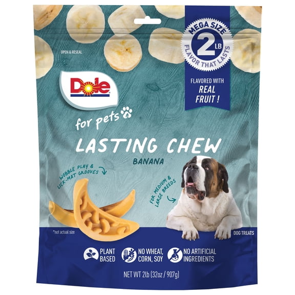 Dole Freshly Fetched Molded Chew, Banana, 2 lb. Bag