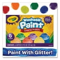 thumbnail image 4 of Crayola Washable Glitter Paint, Assorted Classic Colors, 2 oz Bottle, 6/Pack, 4 of 10