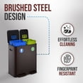 thumbnail image 4 of Simpli-Magic 18.5 Gallon (40L x 30L) Dual Compartment Step Trash Can – Kitchen Garbage Can with Waste & Recycling Bins – Slow-Close Lid, Odor Control, Hands-Free, 4 of 5