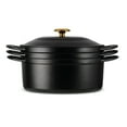 thumbnail image 3 of Tramontina 4-Piece Stackable Enamel Cast Iron Cookware Set (Choose Color), 3 of 14