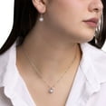 thumbnail image 8 of Round Cut Lab Created Gemstone Dancing Pendant & Earring Set in Sterling Silver, 8 of 8