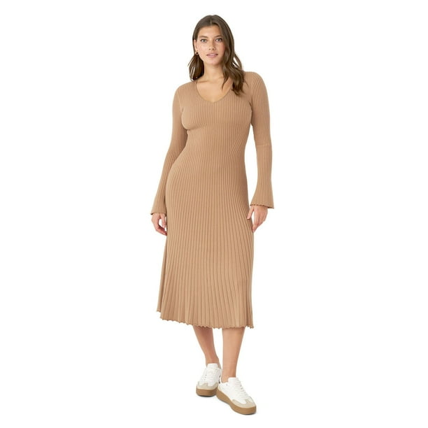 Edited by Hunter McGrady Women's Flare Midi Sweater Dress