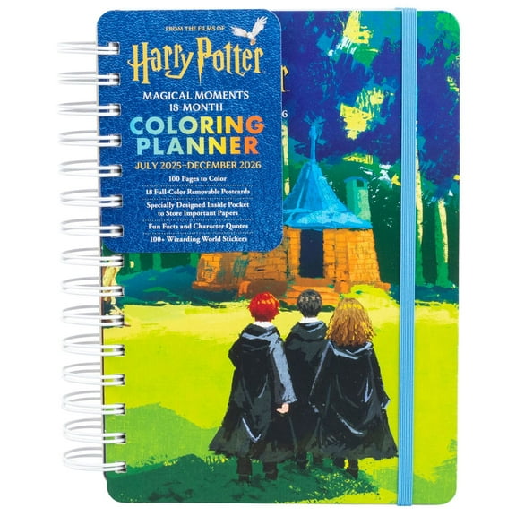 Harry Potter 18-Month 2026 Coloring Planner, Spiral Bound