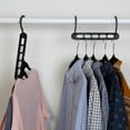 thumbnail image 2 of Honey-Can-Do Set of 5 Collapsible Hangers and 50 Velvet Non-Slip Hangers, Black, 2 of 7