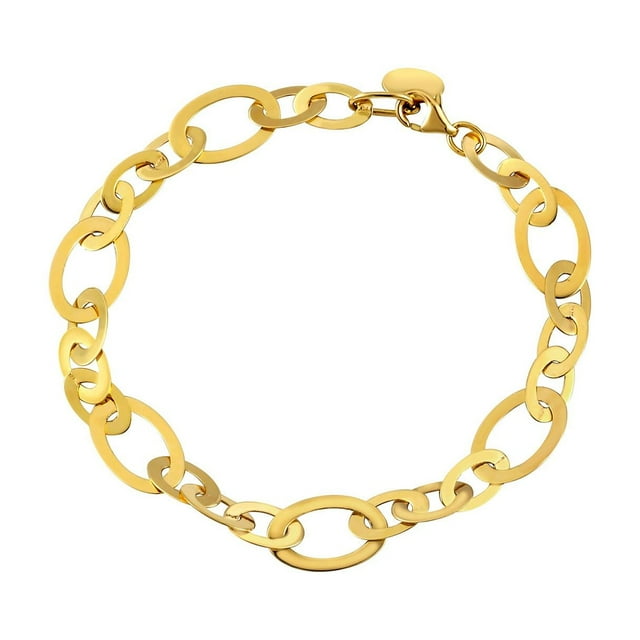 Interlocked Oval Link Bracelet in 14K Yellow Gold
