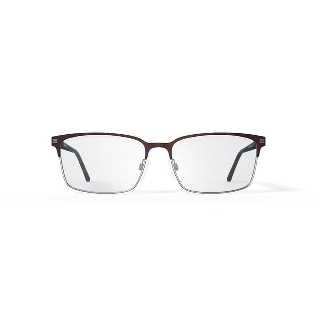 Geoffrey Beene XL G449 Brown Rectangular Eyeglasses