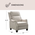 thumbnail image 4 of Calvin Fabric Pushback Reclining Armchair, 4 of 10