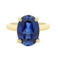 thumbnail image 1 of Solitaire Oval Gemstone Ring in 14K Gold, 1 of 6