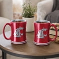 thumbnail image 5 of Logo Brands Washington State Cougars 14oz Relief Mug Set, 5 of 5