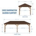 thumbnail image 9 of Backyard Discovery Barrington Cedar Gazebo with Powerport, Choose Size, 9 of 9