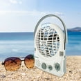 thumbnail image 2 of Rechargeable Portable Fan with AM/FM Radio & LED Light, 2 of 3