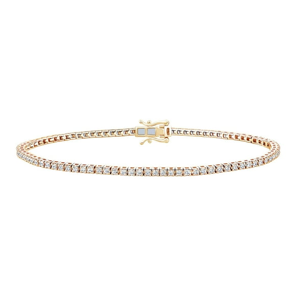 1.00 CT. T.W. Round Cut Diamond Tennis Bracelet in 14K Gold
