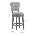 thumbnail image 3 of HH2Home Santa Clara II Wood and Upholstered Swivel Bar Stool or Counter Stool, 3 of 8