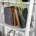 thumbnail image 2 of 55" Modern Wood Ladder Bookshelf, White, 2 of 7