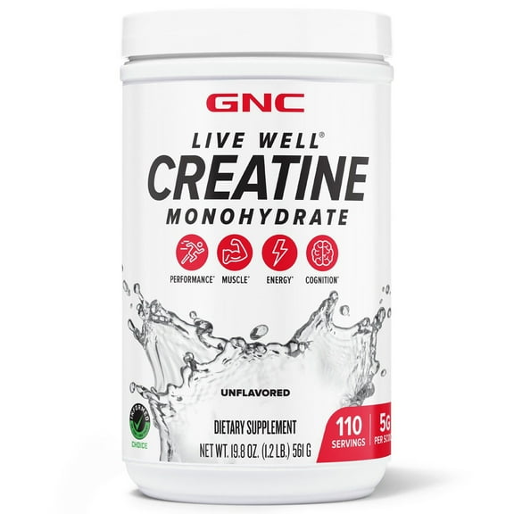 GNC Live Well Creatine Monohydrate, 1.2 lbs.