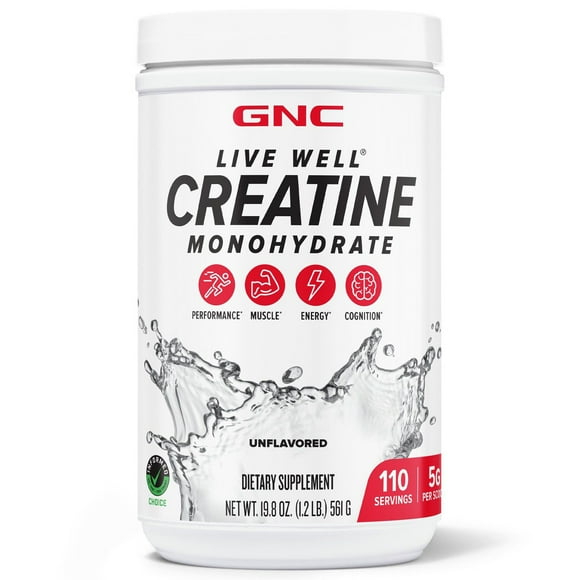 GNC Live Well Creatine Monohydrate, 1.2 lbs.