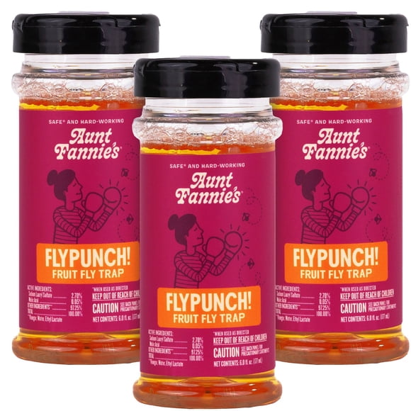 Aunt Fannie's FlyPunch! Fruit Fly Trap for Indoor Use, 6 oz