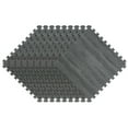 thumbnail image 4 of Norsk 25" x 25" Reversible Foam Flooring, Gray Wood & Black, 9 Tiles, 4 of 14