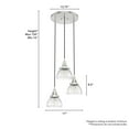 thumbnail image 4 of Hunter Cypress Grove Glass 3 Light Pendant Light Fixture, Round Cluster and Linear Cluster, 4 of 9