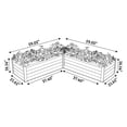 thumbnail image 3 of The Organic Garden Co Hakea 4.9' x 4.9' x 1.3' Metal L Shape Garden Bed, 3 of 9