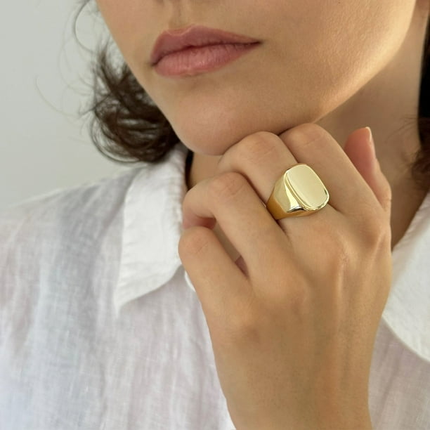 Squared Signet Ring in 14K Gold - Samsclub.com