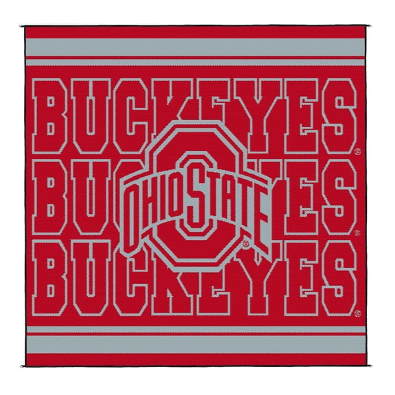 Logo Brands Ohio State Buckeyes 106"x106" Rally Mat