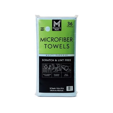 Member's Mark Microfiber Towels, 16" x 16", 36 ct., Choose Color