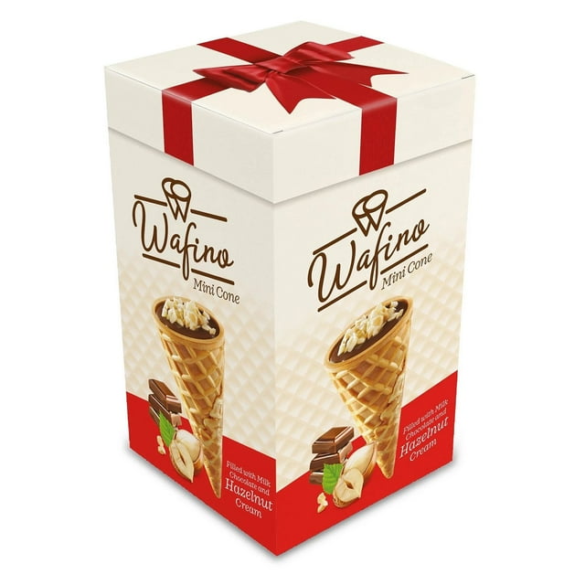 Wafino Milk Chocolate and Hazelnut Cream Mini Cones, 70 pcs.
