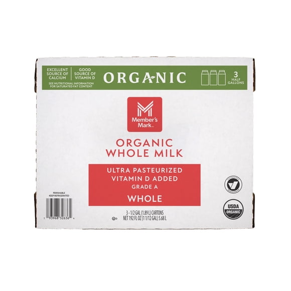 Member’s Mark Organic Whole Milk, 64 fl. oz., 3pk.